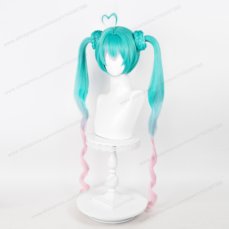 女性のための合成かつら,長さ100cm,耐熱性,アニメ,ミク - Anime Cosplay Wig Heat Resistant のレビューと価格