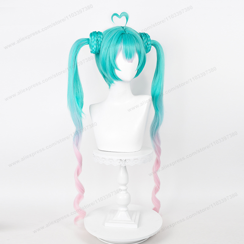 女性のための合成かつら,長さ100cm,耐熱性,アニメ,ミク - Anime Cosplay Wig Heat Resistant のレビューと価格