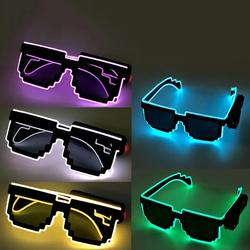 ワイヤレスLEDライトアップグラス、暗闇で光るネオングラス、 - Glow In The Dark Party Glasses のレビューと価格
