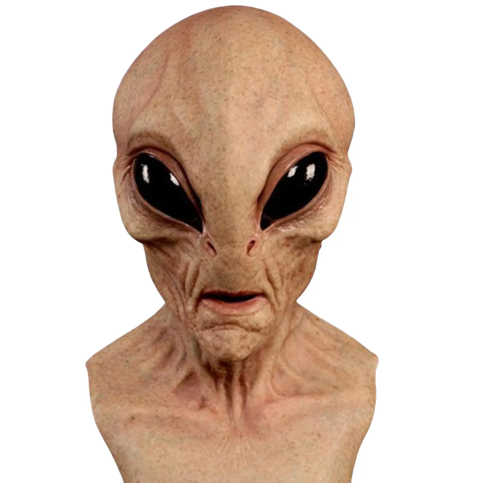 ハロウィーン用エイリアンマスク。リアルな悪魔風ラテックスマス - Latex Alien Mask Realistic のレビューと価格