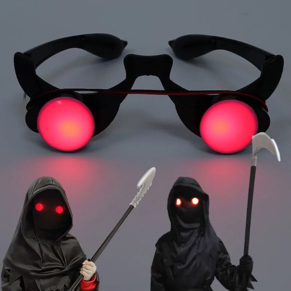 ABS LEDアイウェア レッドアイグラス ブラックレッド  - Glow In The Dark Party Glasses のレビューと価格